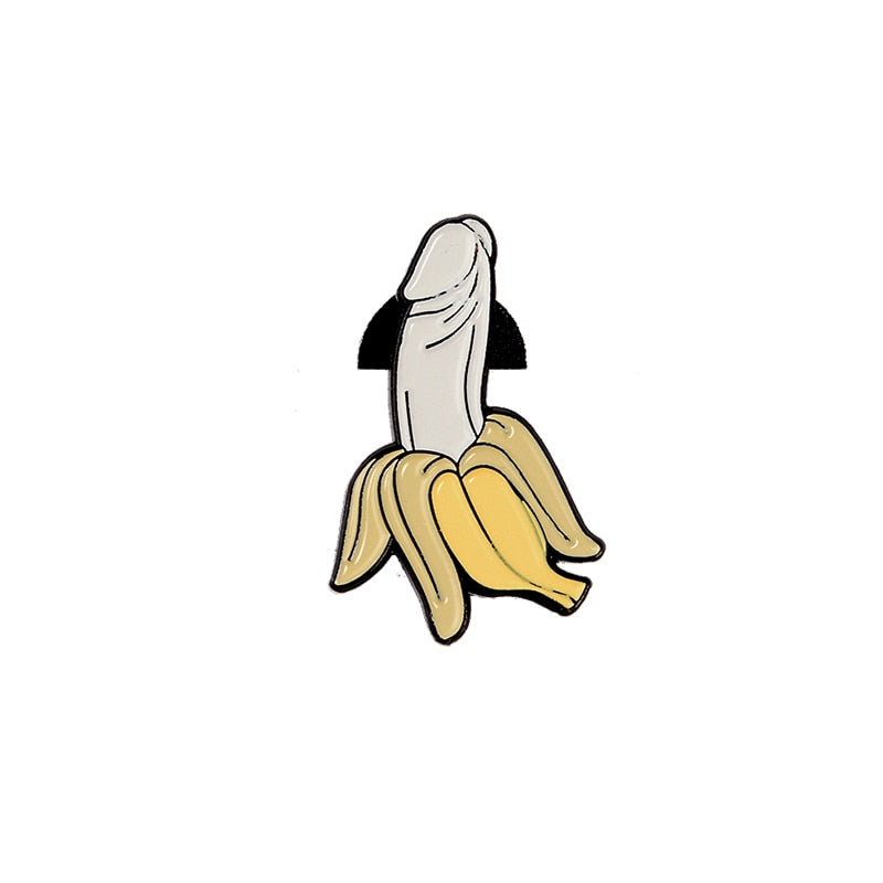 LogoMoti Fun Banana Shape Alloy Brooch