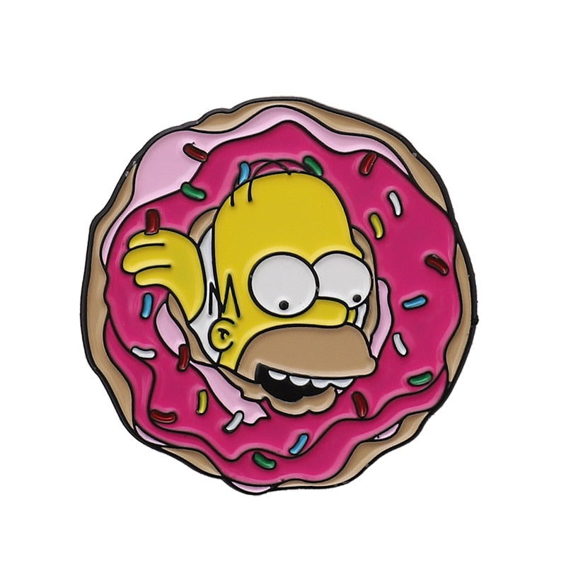 LogoMoti Fun Cartoon Donut Enamel Pins