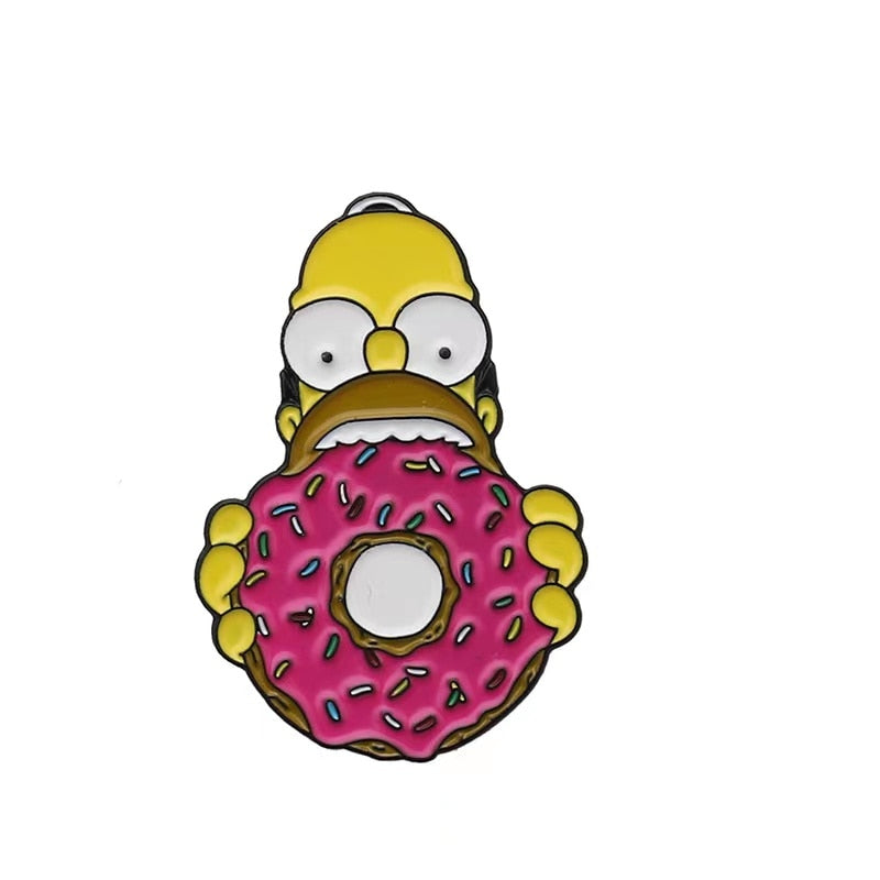 LogoMoti Fun Cartoon Donut Enamel Pins